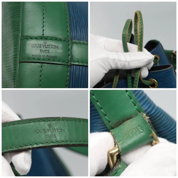 LOUIS VUITTON Epi Noe Shoulder Bag Bicolor Green Blue M44044 LV Auth 112153 - Picture 14 of 15